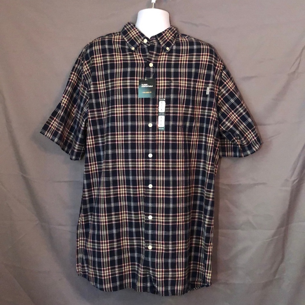 Short Sleeve Plaid Button Down